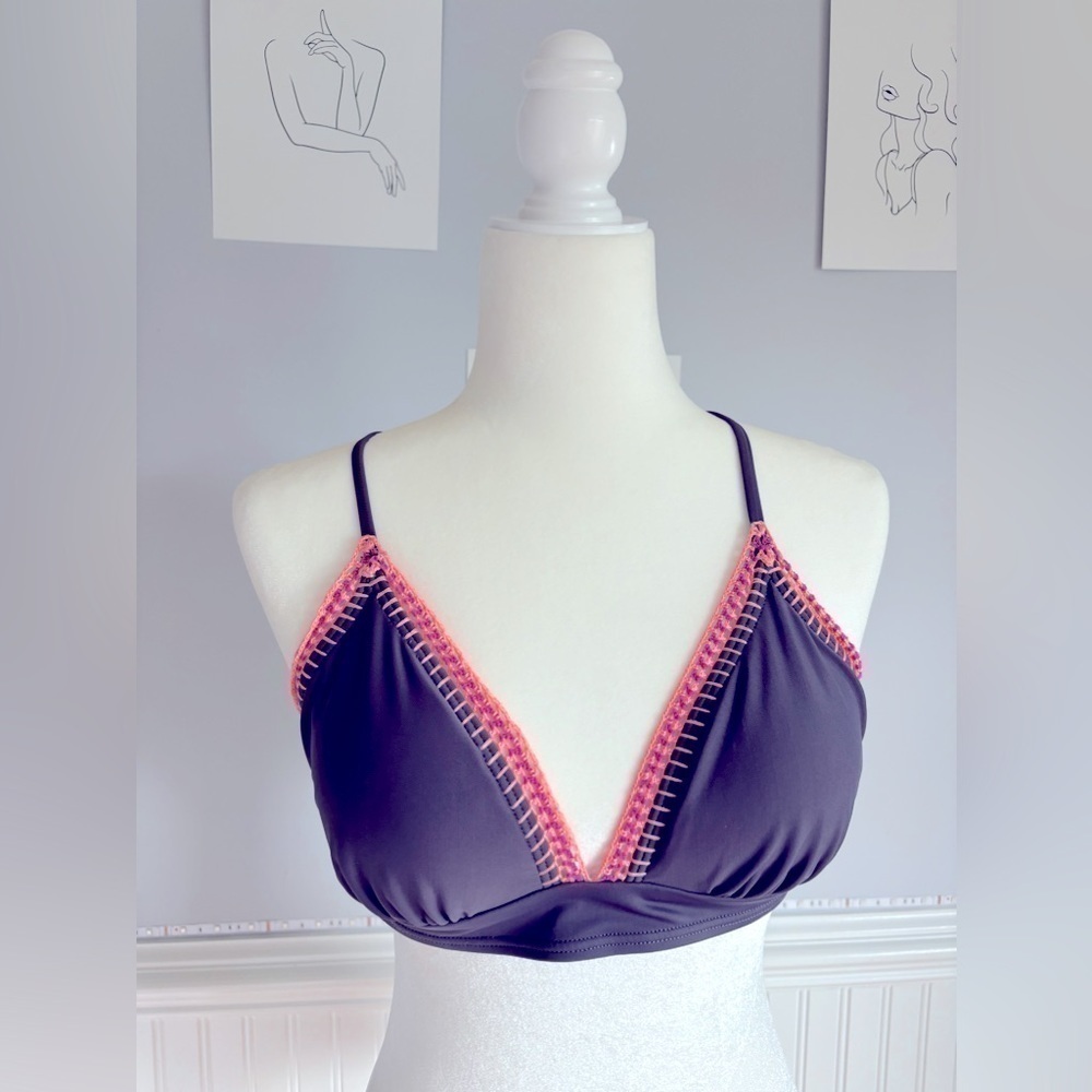 2 Piece Bikini Large Eggplant Xhilaration Adjustable Straps on top & bottom